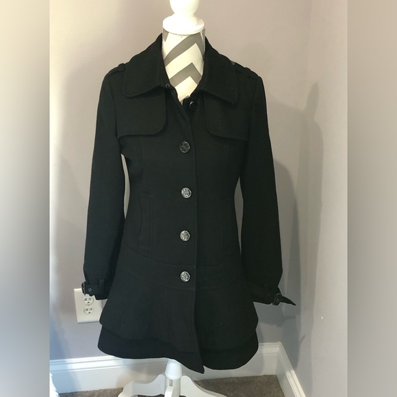Guess Jackets & Blazers - Guess Black Pea Coat